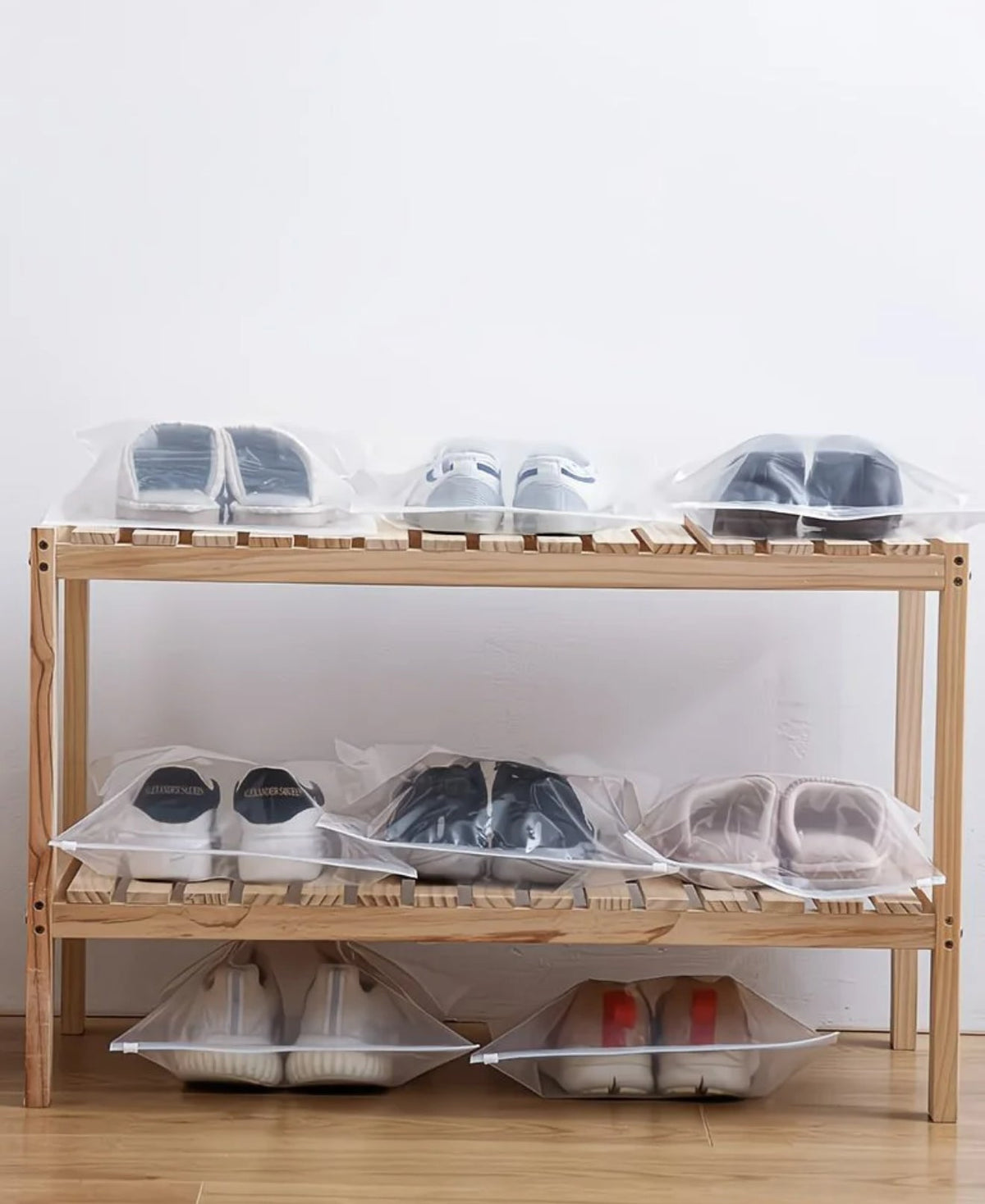 Dustproof & Waterproof Clear Waterproof Shoe Bag with Zipper