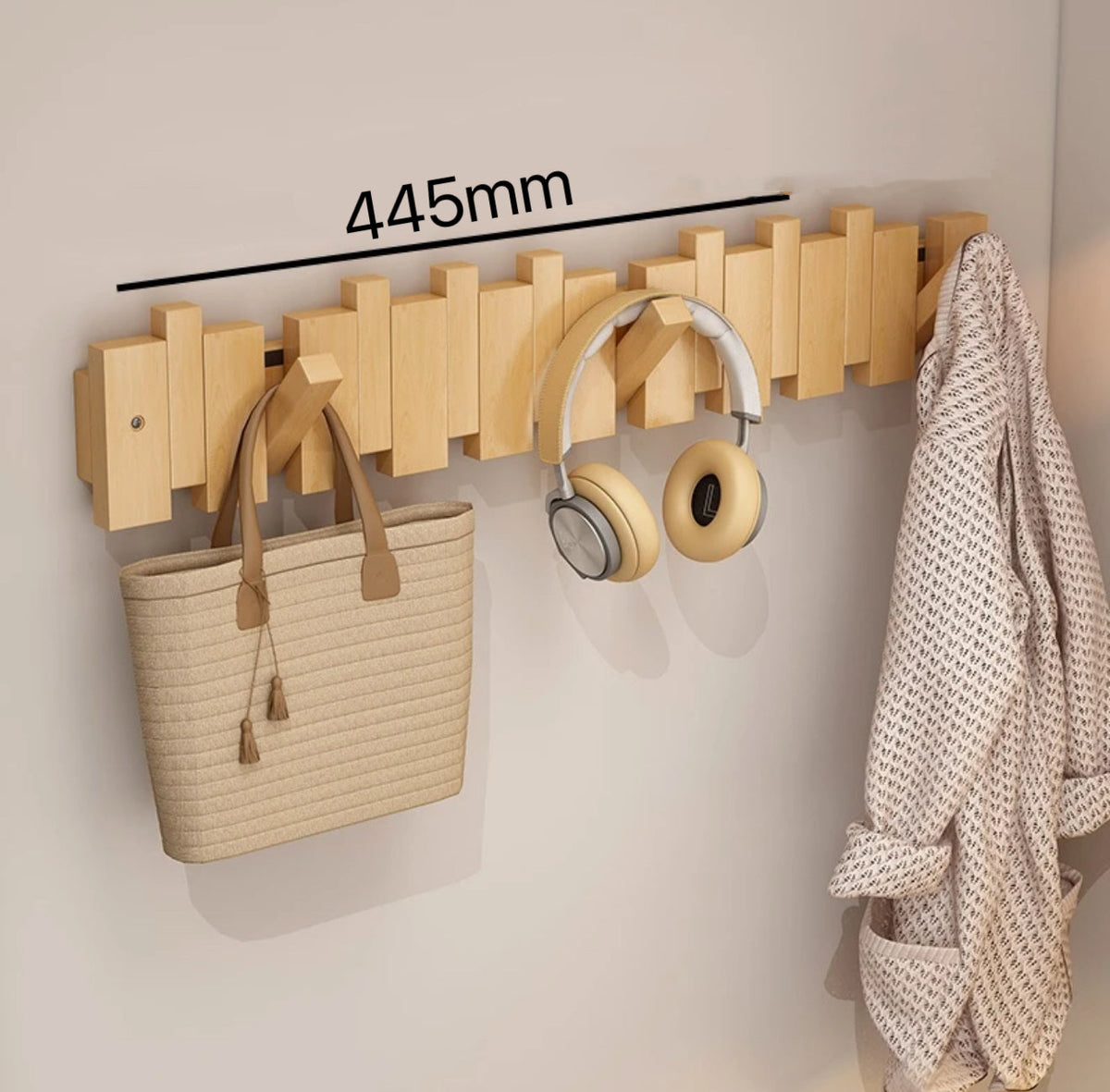 Artistic Piano Key Wall Hooks: No-Drill Multi-Functional Design