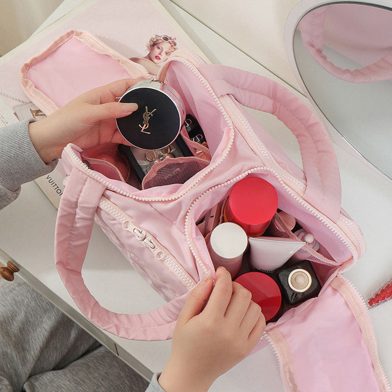 Travel Makeup Bag –  Dustproof & Water-Resistant with Multiple Compartments