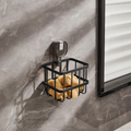 No-Drill Iron Suction Storage Rack: Ideal for Kitchen and Bathroom Use