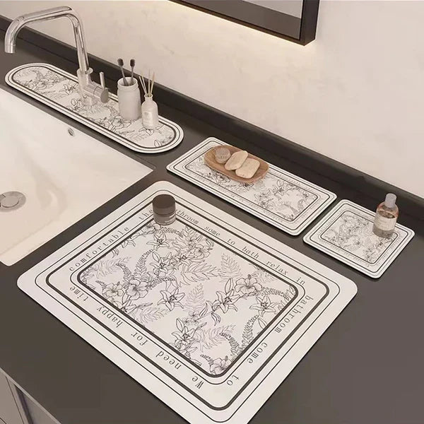 Diatomaceous Earth Sink Mat: Rapid Absorption & Anti-Slip